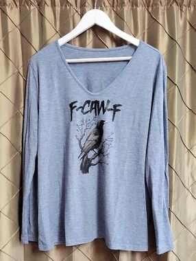 NWT- F-CAW-F Raven Blue/Gray Long Sleeve Tee - Unbranded